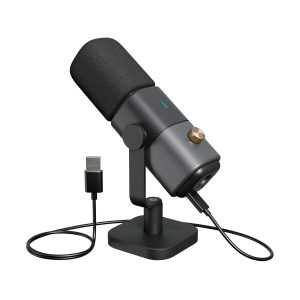 NearStream Podcast & Streaming Dynamic Microphone with Desk Stand - Image 1
