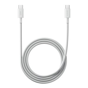 Xiaomi 6A Braided USB Type-C to USB Type-C Cable (1m) - White - Image 1