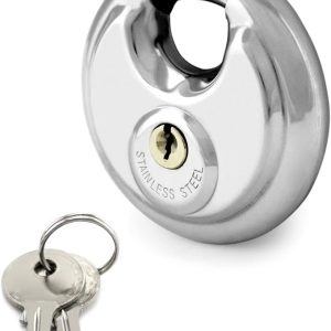 Noble 70mm Stainless Steel Disc Padlock - Image 1