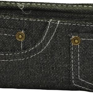Brainware Black Denim Pencil Case - Image 1