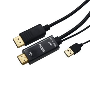 Gizzu 4K HDMI to DP Cable (1.8m) - Black - Image 1