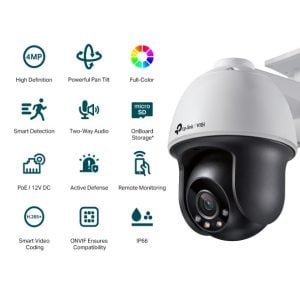 TP-Link VIGI 4MP Full Colour Pan/Tilt IP Network Camera - Image 2