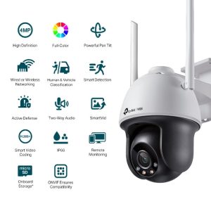 TP-Link VIGI 4MP Full Colour Wi-Fi Pan/Tilt Network Camera - Image 2