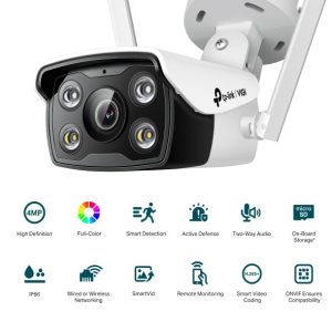 TP-Link VIGI 4MP Outdoor Full-Color Wi-Fi Bullet Network Camera - Image 2