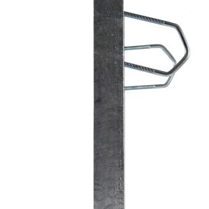 Square Wall Mount Brackets, 250mm Offset, 32-60mm, Two Clamp Galvanised - Image 2