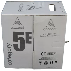 Acconet CAT5e Indoor Ethernet Cable 100m White CCA STP Pull Box | CAT5-100-SC-STP - Image 2