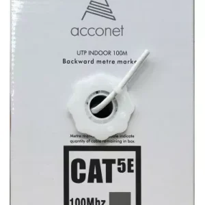 Acconet CAT5e Indoor Ethernet Cable 100m White Solid Copper UTP Pull Box | CAT5-100-SC - Image 2