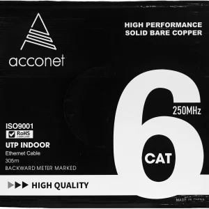 Acconet CAT6 Indoor Ethernet Cable 305m White Solid Copper UTP Pull Box | CAT6-305-SC - Image 3