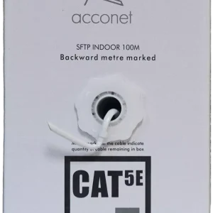 Acconet CAT5e Indoor Ethernet Cable 100m White Solid Copper STP Pull Box | CAT5-100-SC-STP - Image 2
