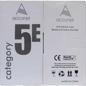 Acconet CAT5e Indoor Ethernet Cable 100m White Solid Copper STP Pull Box | CAT5-100-SC-STP - Image 3