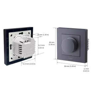 Aqara Dimmer Switch H2 EU 2 in 1 With Neutral & No Neutral (Gray) | AQ-CTRL-DIM-SW-WALL-G - Image 3