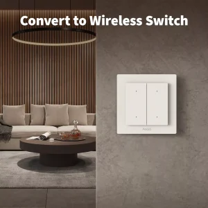 Aqara Light Switch H2 EU - 2 in 1 With Neutral & No Neutral (2 Buttons, 1 Channel) | AQ-CTRL-SW2-WALL - Image 3