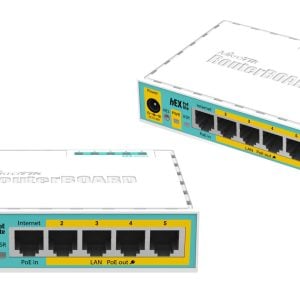 MikroTik hEX PoE Lite - Desktop PoE Router with 5 10/100 LAN ports and 1 USB port - Image 2