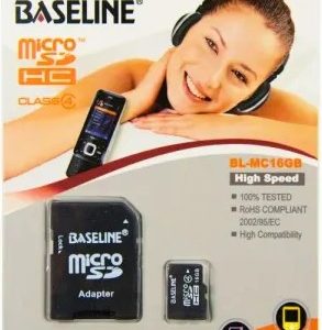 Baseline 16GB MicroSDHC CL10 Memory Card - Image 1