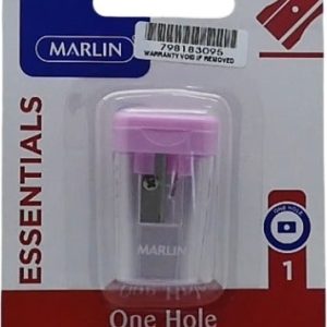 Marlin Essentials One Hole Plastic Pink Sharpener - Image 1