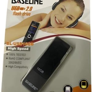 Baseline 16GB USB 2.0 Flash Drive - Image 1