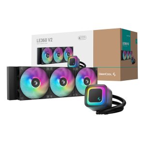 DeepCool LE360 V2 ARGB 360mm AIO Liquid Cooler - Black - Image 1
