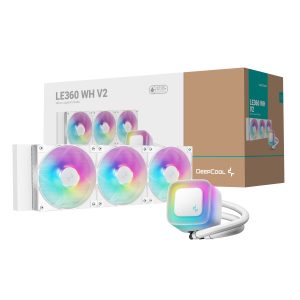 DeepCool LE360 V2 ARGB 360mm AIO Liquid Cooler - White - Image 1