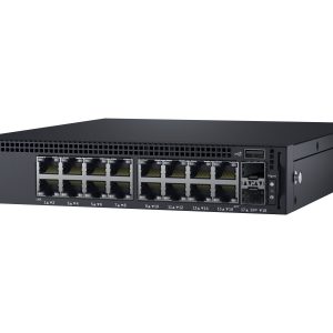 Dell Networking X1018 Smart Web Managed Switch/ 16x 1GbE and 2x 1GbE SFP ports Lifetime Limited Hardware Warranty Minimum Warranty ( add 575 BBEE to make the switch rackmountable ) - Image 1