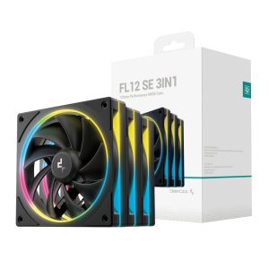 DeepCool FL12 SE 3-in-1 ARGB 120mm Fan Pack - Black - Image 1