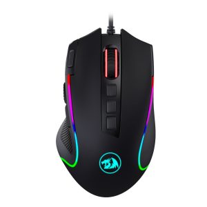 REDRAGON PREDATOR 4000DPI RGB Ergo Gaming Mouse - Black - Image 1