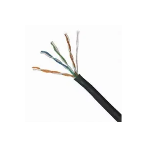 Essential CAT5 UV Outdoor Ethernet Cable 305m Black CCA SF/TP Roll | CAT5U-305-GEN - Image 1