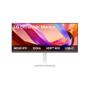 LG UltraWide 34" FHD USB-C White Monitor - Image 1