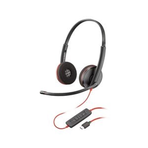 HP Poly Blackwire C3220 Binaural USB-C Wired Headset with Travel Case - Image 1