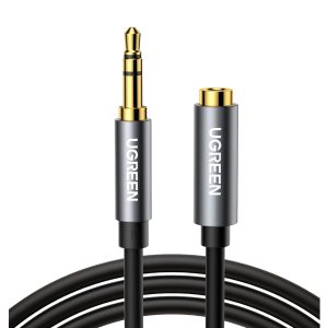 UGREEN AV118 3.5mm AUX Extension Cable 2m – Male to Female –(Black) - Image 1