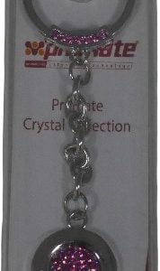 Promate Crystal Keyring Silver And Pink