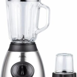 Sunbeam 1.5 Litre Glass Jar Stainless Steel Blender With Grinder - Image 1
