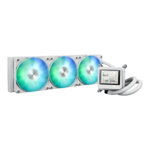 Asus MAX Gaming LC 360 ARGB LCD All-in-one CPU Liquid Cooler - White - Image 1
