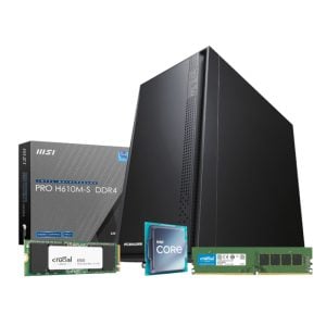 PCBuilder Intel i5-12400 OFFICE MASTER Core Windows 11 Pro Desktop PC - Image 1