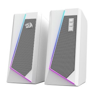 Redragon GS20W ANVIL 3W 2.0 RGB Stereo Desktop PC Speakers - White - Image 1