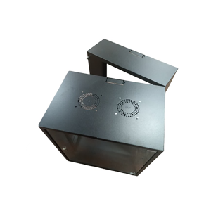 Zone Lite 6U 400+200mm Swing Frame Black Wall Mount Cabinet - Image 1
