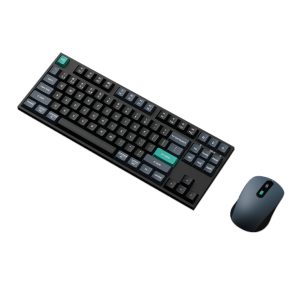 Keychron B33 80% TKL Wireless Keyboard and Mouse Combo – Black/Green - Image 1