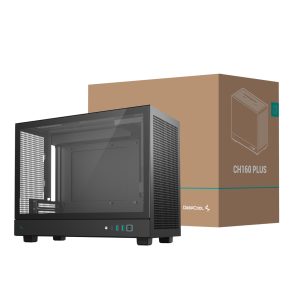 DeepCool CH160 PLUS Micro-ATX Chassis - Black - Image 1