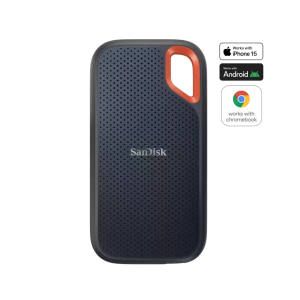 SanDisk Extreme Portable SSD 1050MB/s R, 1000MB/s W, PC, MAC & Smartphone Compatiable, 2TB, 5 Y Warranty, Sky BLUE color, IP 65 resistance and 3-meter drop protection - Image 1