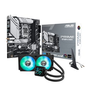 Asus PRIME B760M-A WIFI LGA1700 and Asus Prime LC 240 ARGB Liquid CPU Cooler Bundle - Image 1