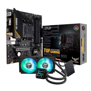 Asus TUF Gaming A520M-PLUS WiFi AM4 and Asus Prime LC 240 ARGB Liquid CPU Cooler Bundle - Image 1