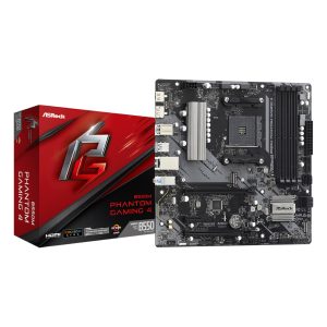 ASRock B550 Phantom Gaming 4 AM4 M-ATX Motherboard - Image 1