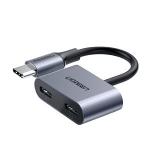 UGREEN USB Type-C Dual Audio and Charging Adapter (15W PD, 2-in-1 Splitter) - Image 1