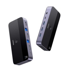 UGREEN 4K@60Hz HDMI KVM Switch (2 In 1 Out)-Grey - Image 1