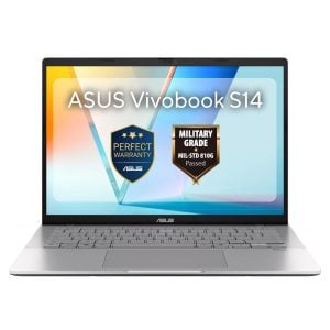 ASUS VIVOBOOK S / 14.0-inch WUXGA (1920 x 1200) 16:10 Anti-glare display / Intel® Core™ Ultra 7 Processor 255H 2.0 GHz (24MB Cache  up to 5.1 GHz  16 cores  16 Threads)/ Intel® AI Boost NPU up to 13TOPS / DDR5 16GB (16GB DDR5 on board +1x DDR5 SO-DIMM slot) / 1TB M.2 NVMe™ PCIe® 4.0 SSD / Backlit Chiclet Keyboard with Copilot key / Incl. Backpack / Windows 11 Home / Cool Silver / 1YR PUR Warranty - Image 1
