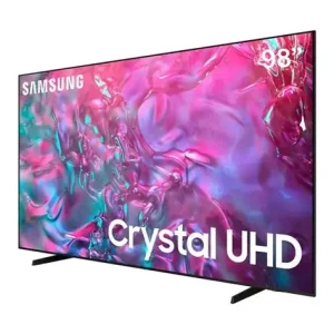 SAMSUNG 98" UHD TV PUR COLOR CRYSTAL PROCESSOR 4K ENGINE HDR 10+ (SUPPORT) UHD DIMMING MOTION XCELERATOR SMART TV (TIZEN OS) ADAPTIVE SOUND AUTO GAME MODE Q-SYMPHONY OTS LITE SLIM LOOK DESIGN 20W (2.0CH) SOUND OUTPUT BLUETOOTH HDMI X 3 USB X 1. - Image 1