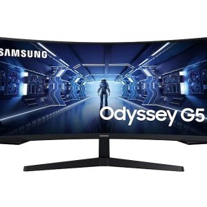 SAMSUNG 34" GAMING 21:9 3440X1440 1000R BORDERLESS VA 165HZ MPRT 1MS FREESYNC PREMIUM SIMPLE - Image 1