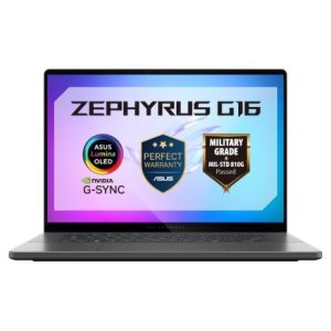 ASUS ROG Zephyrus Intel® Core™ Ultra 9 Processor 285H 2.9 GHz (24MB Cache  up to 5.4 GHz  16 cores  16 Threads) Intel® AI Boost NPU up to 13 LPDDR5X 16GB ( 16GB LPDDR5X 7467 on board(Actual memory speeds may vary by CPU configuration.) ) 1TB PCIE G4 SSD NVIDIA® GeForce RTX™ 5070 Laptop GPU WIN11 HOME GRAY WARRANTY - 1-Year Carry-In - Image 1