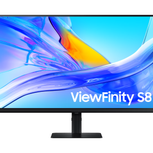 Samsung 32" ViewFinity S8 UHD Monitor - 4K (3 840 x 2 160) 16:9  3000:1(Typ)  5ms Response time  USB-C and LAN Port  Easy Setup Stand  Ergonomic Design  Built-in KVM Switch - Image 1