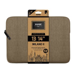 Port Designs Milano II Eco 13/14" Universal Laptop Sleeve - Desert Brown - Image 1