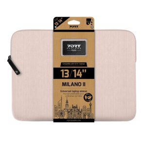 Port Designs Milano II Eco 13/14" Universal Laptop Sleeve - Plush Pink - Image 1